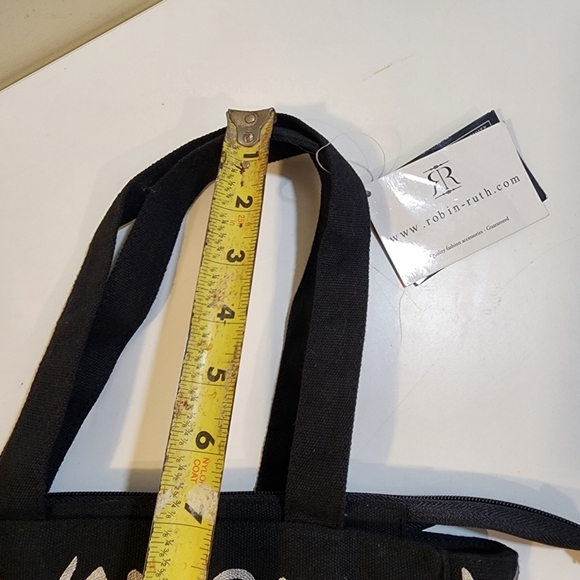 ROBIN RUTH Black Canvas Zip clousere Tote NWT - Picture 9 of 13